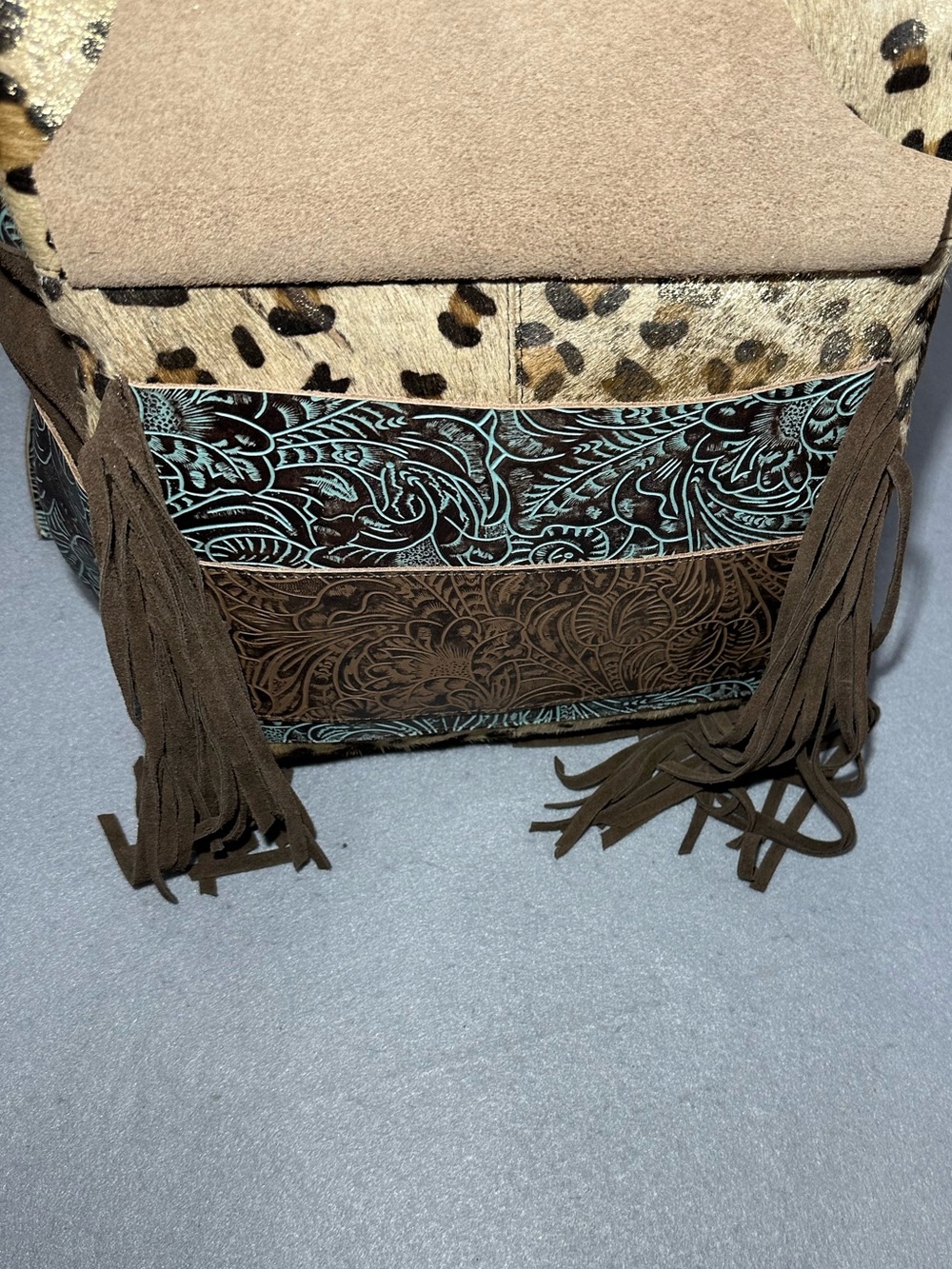 Southern Fried Chics Handcrafted Western-Style Leather Backpack View 6